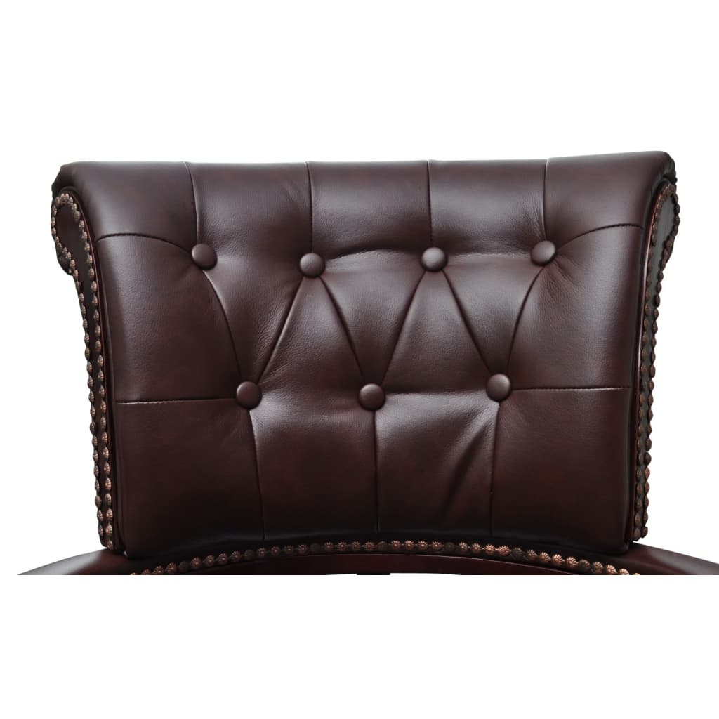 Swivel office chair, brown