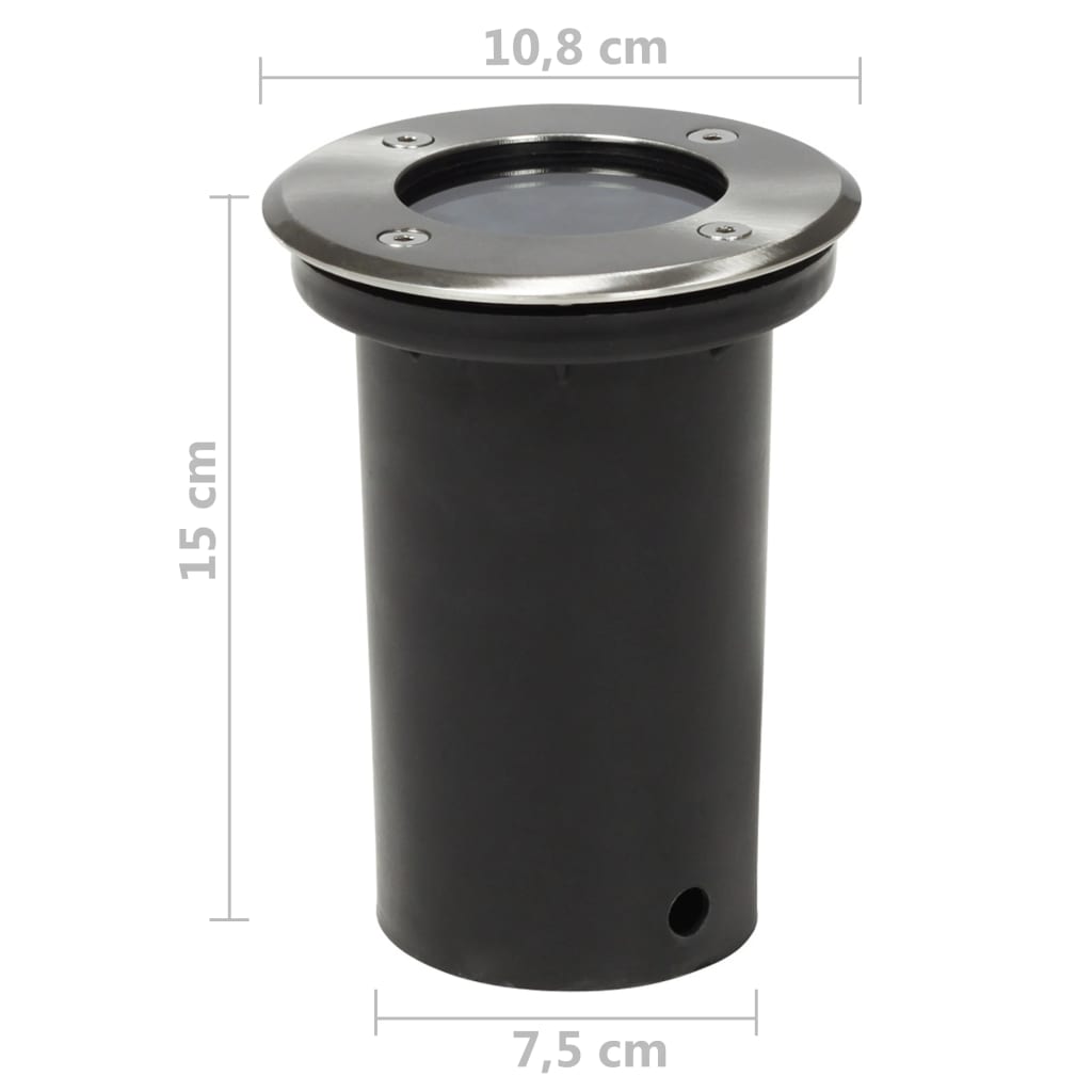 Outdoor lights for paving, 12 pcs., round