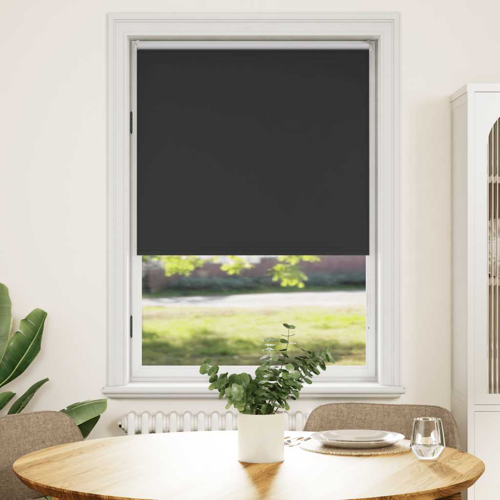 Blackout roller blind, 104.4x175 cm, fabric width 100 cm, black