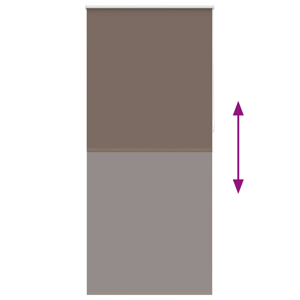 Blackout roller blind, 124.4x230 cm, fabric, width 120 cm, coffee color