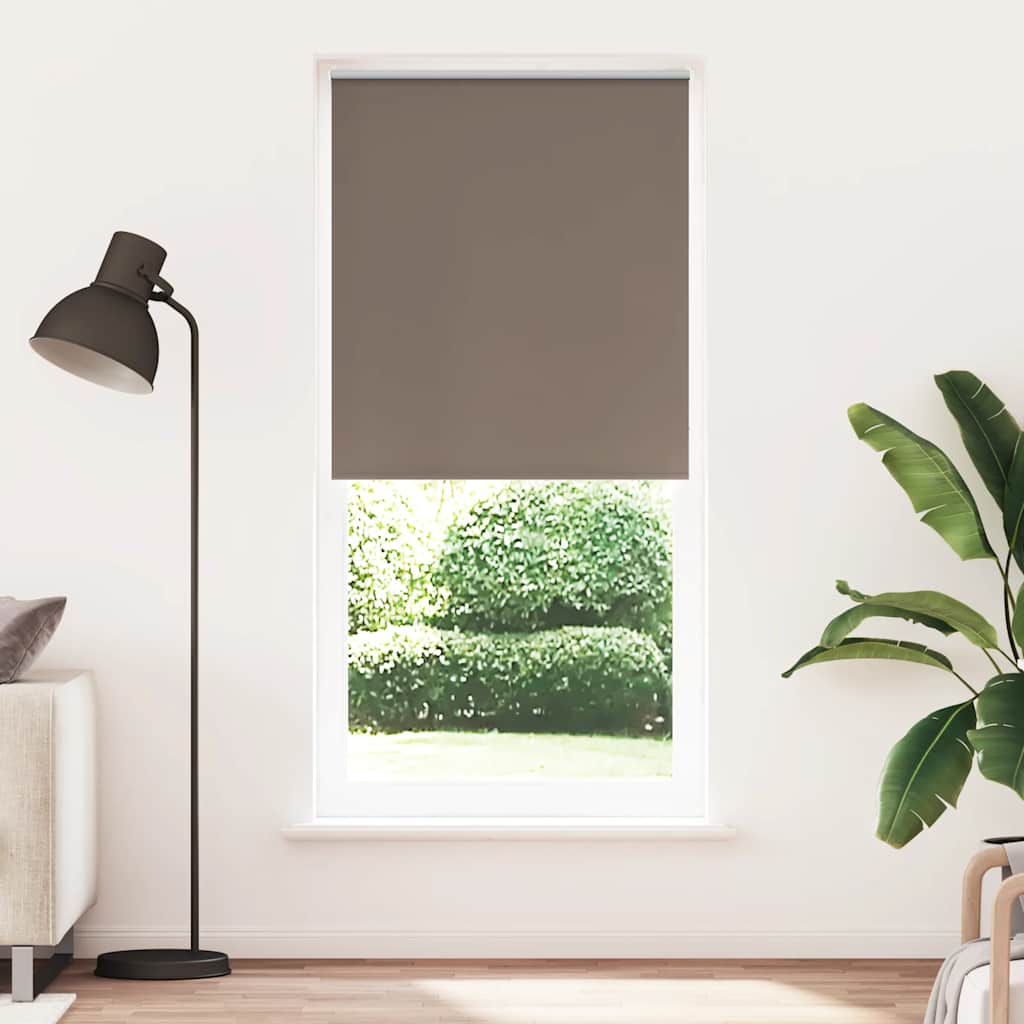 Blackout roller blind, 124.4x230 cm, fabric, width 120 cm, coffee color