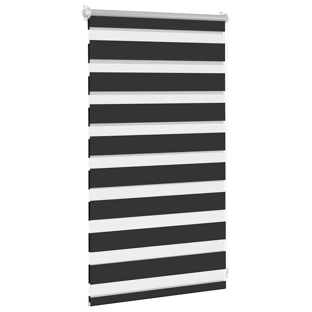 Zebra žaliuzė, 50,9x100 cm, audinys, plotis 46,7 cm, juodos spalvos