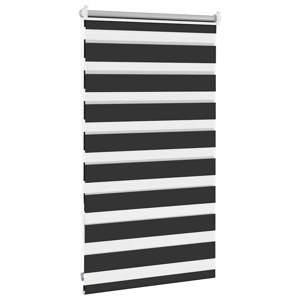 Zebra žaliuzė, 50,9x100 cm, audinys, plotis 46,7 cm, juodos spalvos