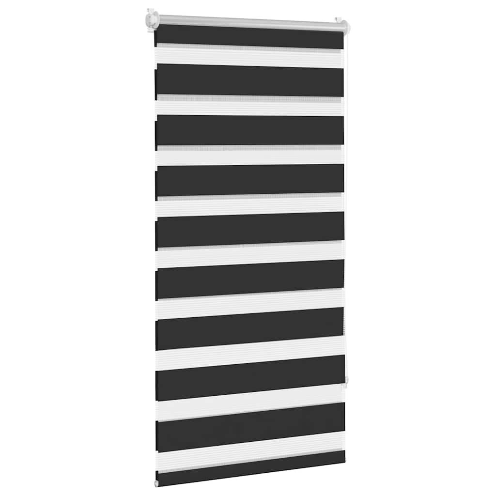 Zebra žaliuzė, 80,9x150 cm, audinys, plotis 76,7 cm, juodos spalvos