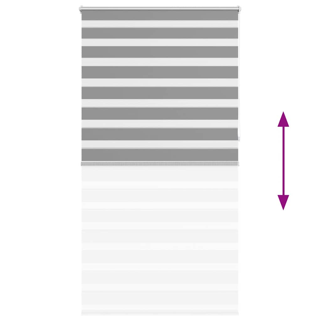 Zebra Blind, Roller Blind 120 x 230 cm, Grey