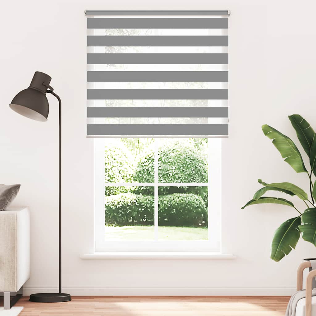 Zebra Blind, Roller Blind 120 x 230 cm, Grey