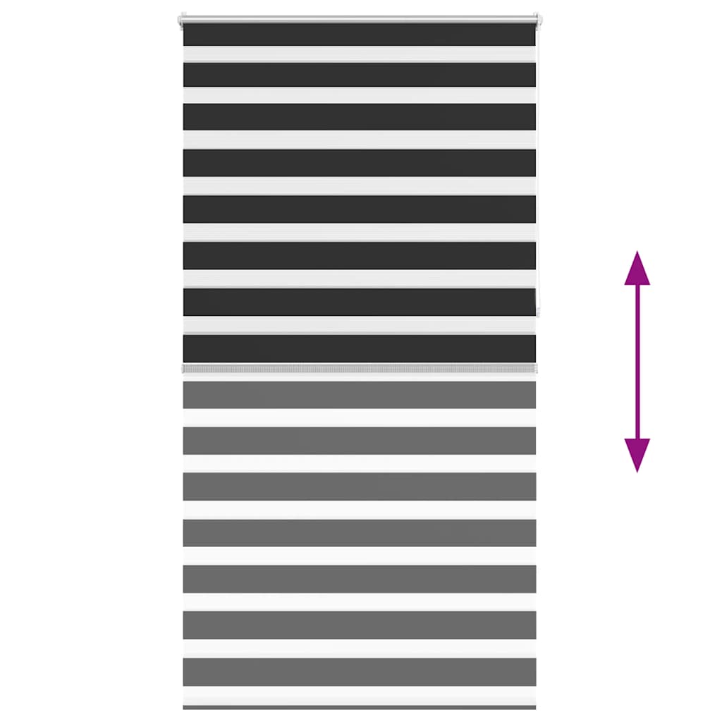 Zebra blind, 120.9x230 cm, fabric, width 116.7 cm, black