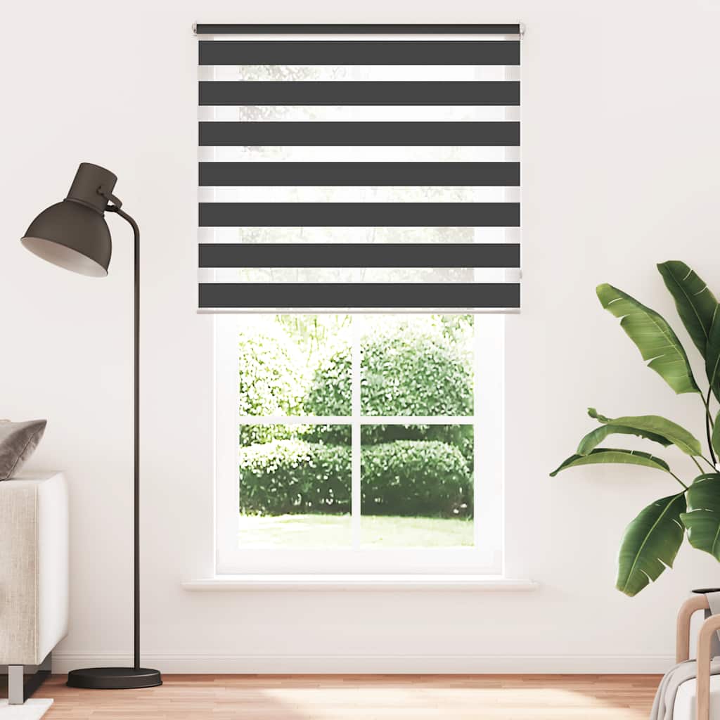 Zebra blind, 120.9x230 cm, fabric, width 116.7 cm, black
