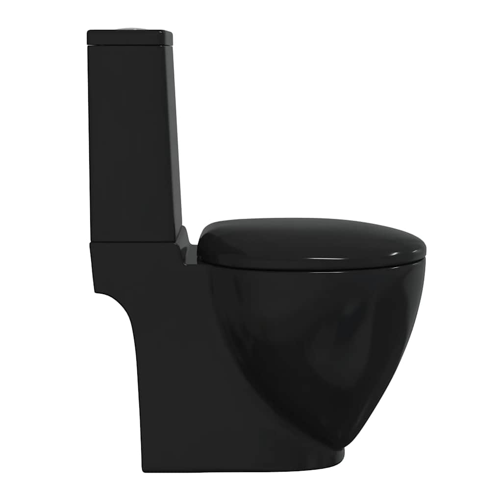 Toilet, round, black