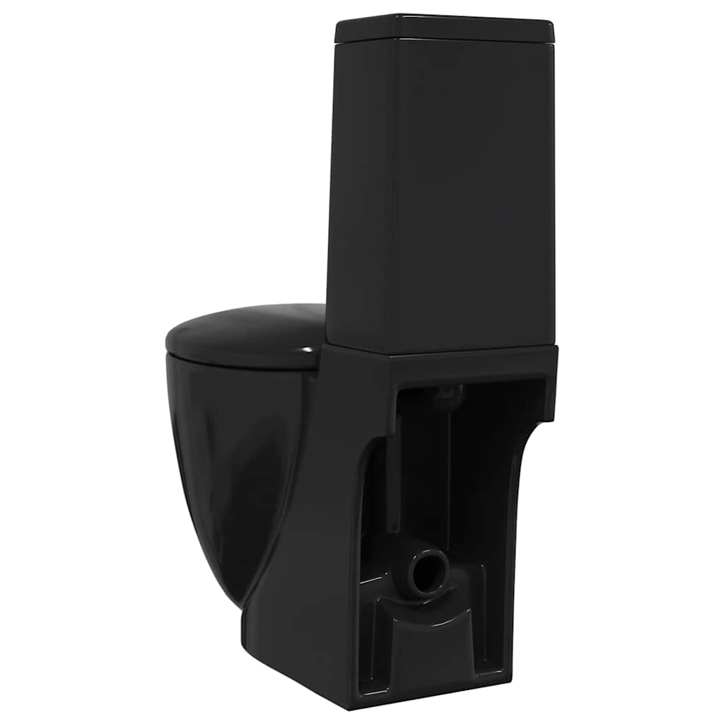 Toilet, round, black
