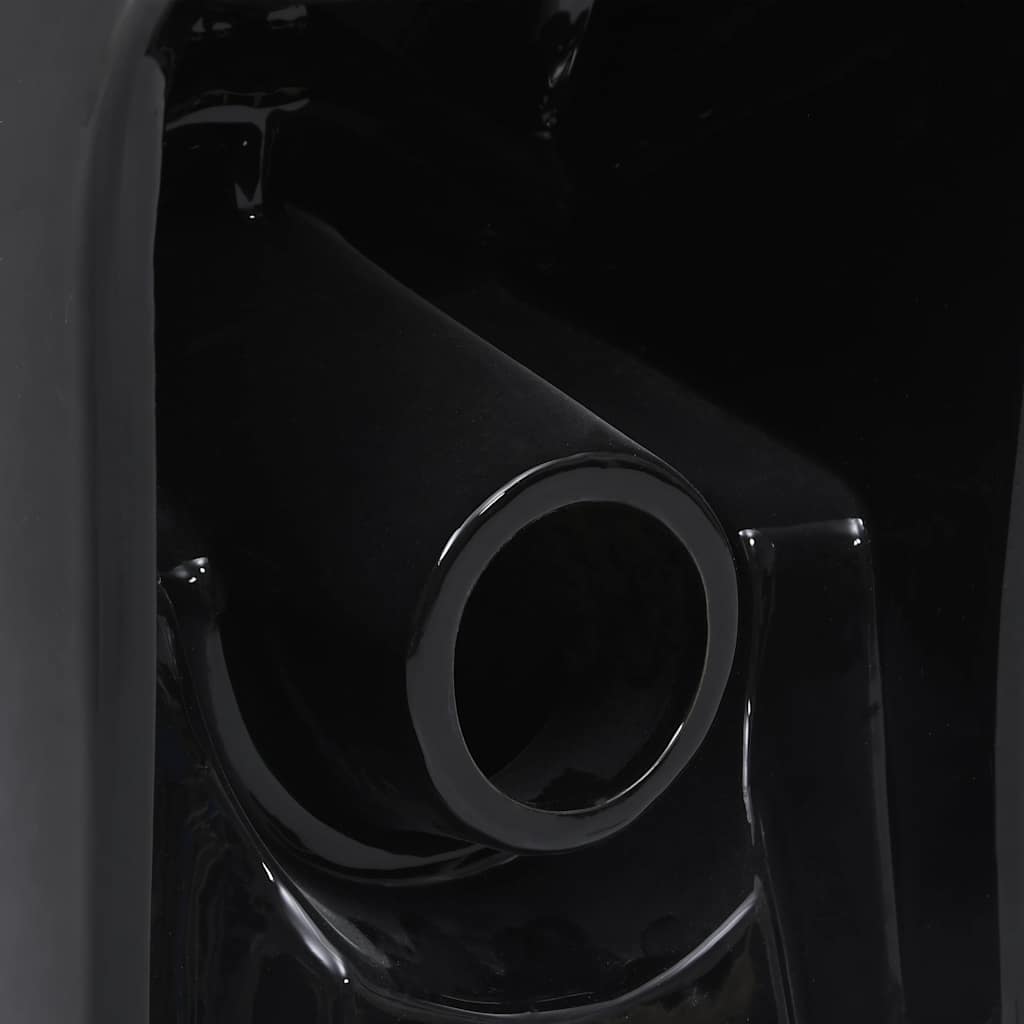 Toilet, round, black