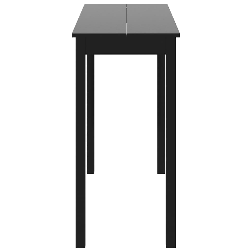 Bāra galds, MDF, melns, 115x55x107 cm