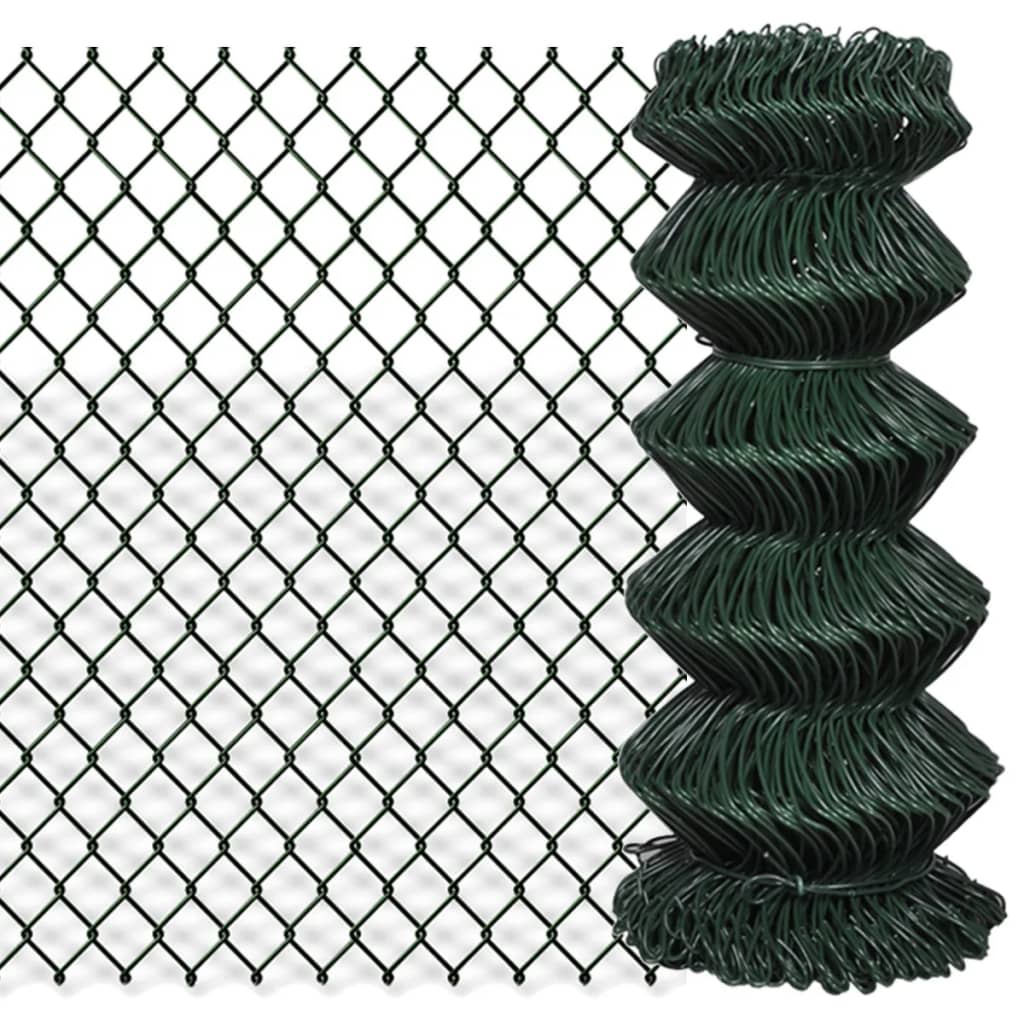 Mesh fence, green, 0.8x15m, steel