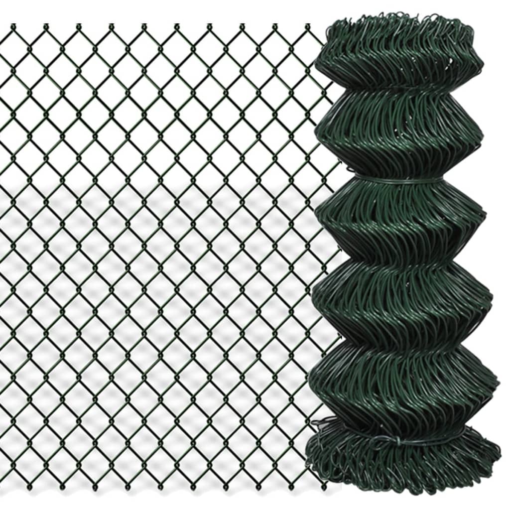 Mesh fence, green, 0.8x25m, steel