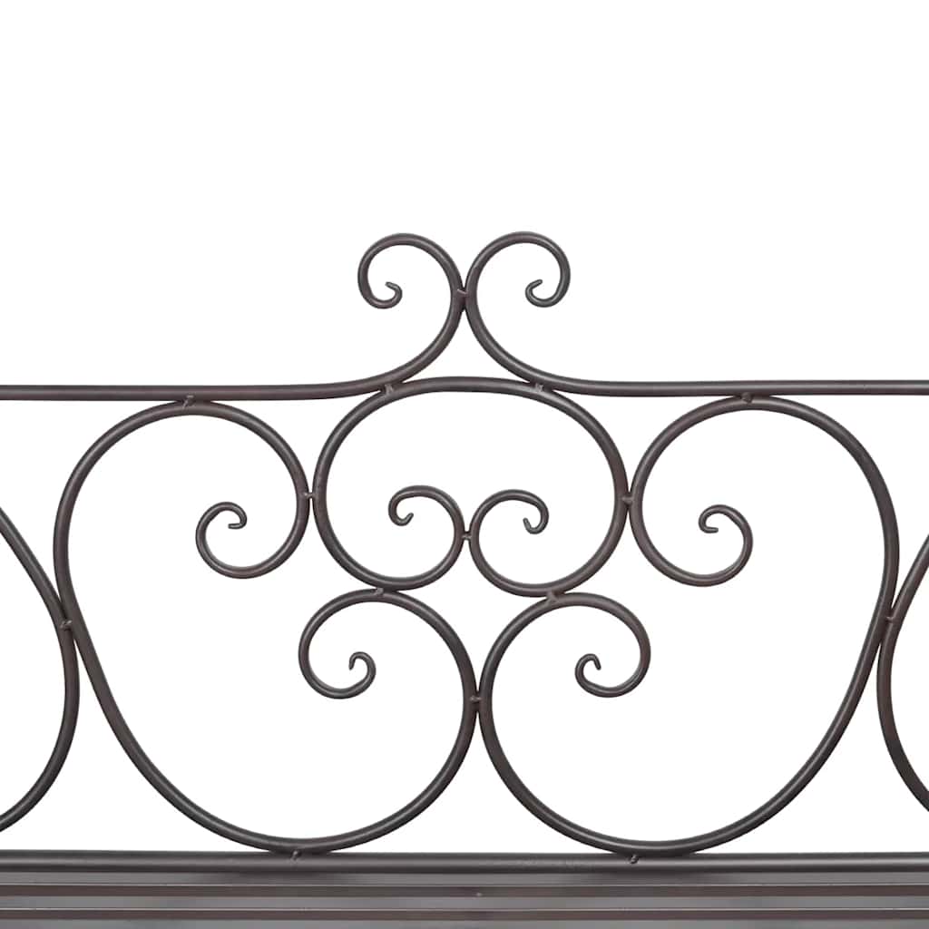 Garden bench, 132 cm, steel, antique, brown