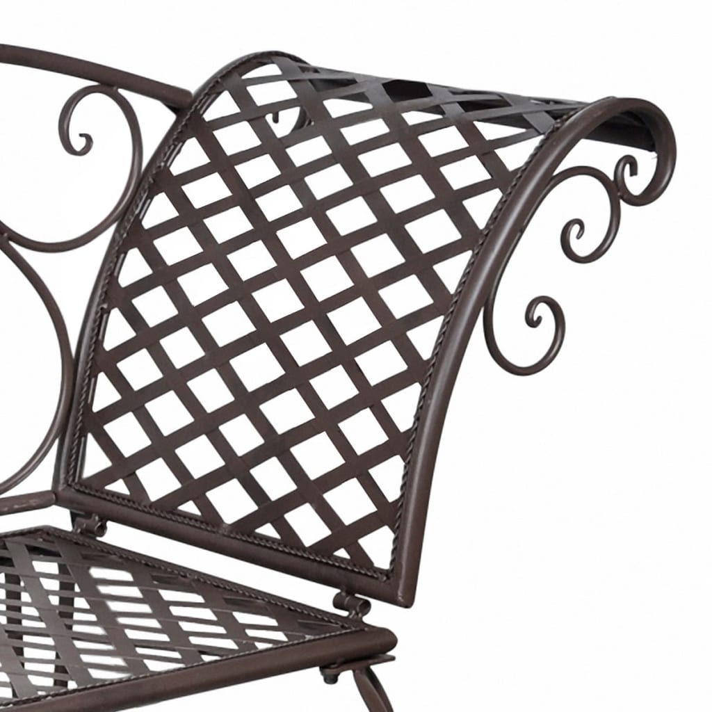 Dārza krēsls, 128 cm, tērauds, antīks, brūns