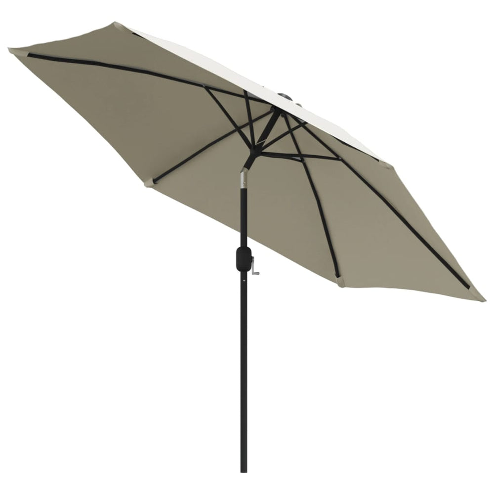 Sunshade, sand white, 3m, steel pole