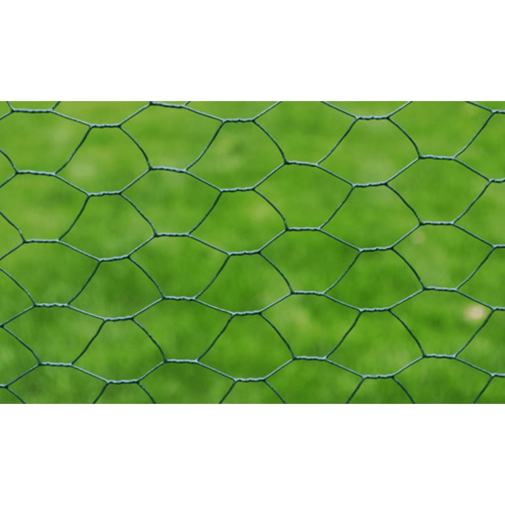 Wire mesh, green, 25x0.75m, PVC coated