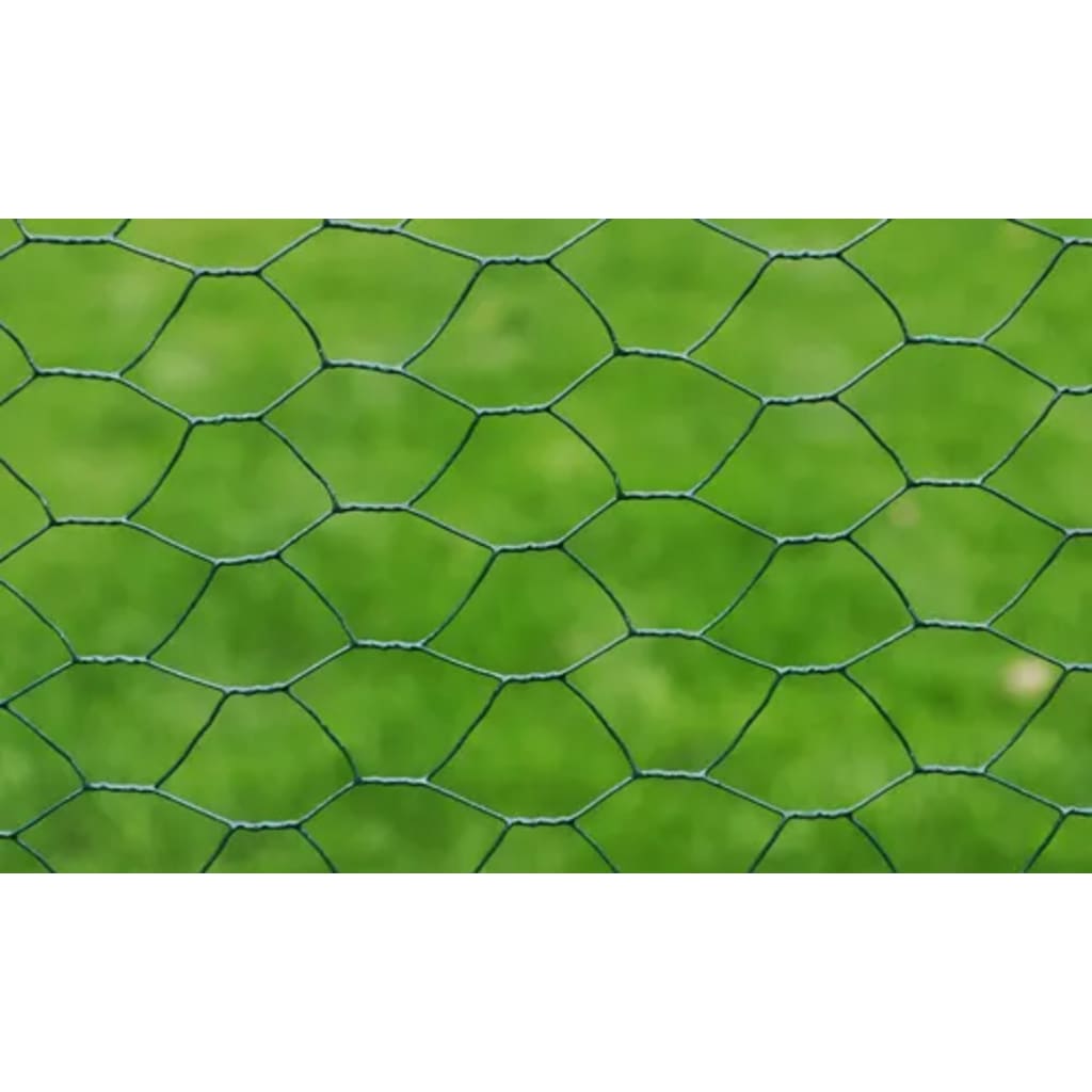 Stieples siets, zaļš, 25x0,75m, pārklāts ar PVC pārklājumu