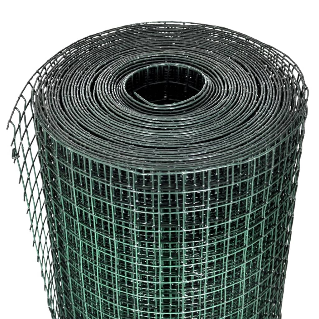 Vielinis tinklas viščiukams su PVC danga, žalias, 25x1m