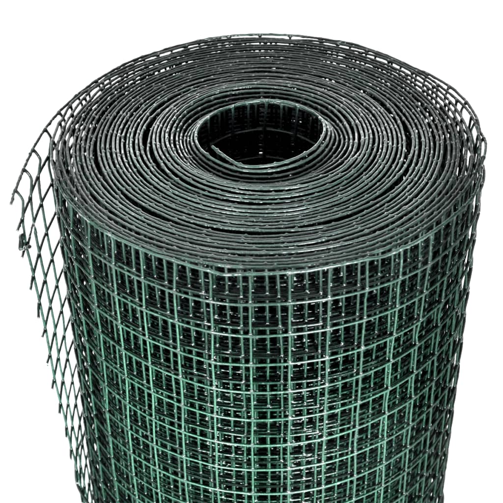 Vielinis tinklas viščiukams su PVC danga, žalias, 25x1m