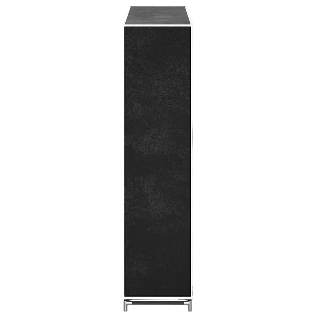 Auduma apavu skapis ar pārsegu, 115x28x110cm, melns