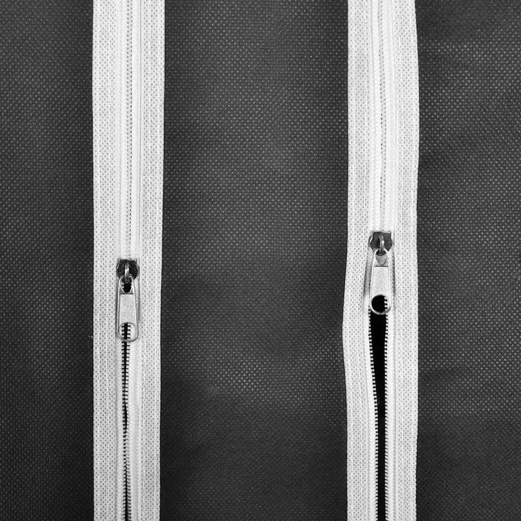 Auduma drēbju skapis ar nodalījumiem un stieņiem, 45x150x176cm, melns
