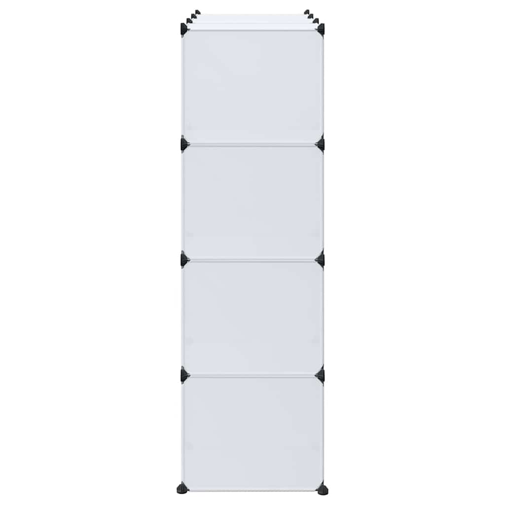 Modulinė spinta, 9 skyrių, balta, 109x36,5x143 cm
