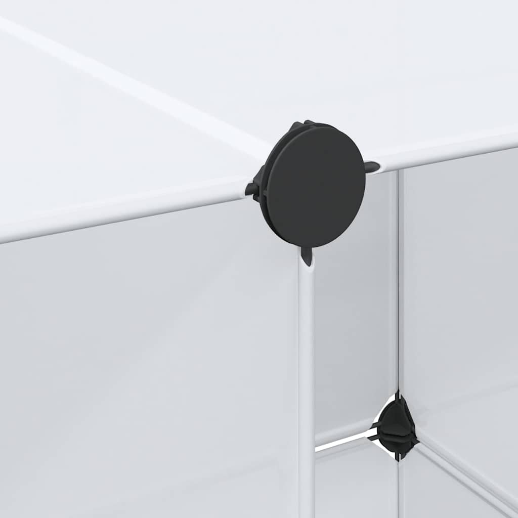 Modulinė spinta, 9 skyrių, balta, 109x36,5x143 cm