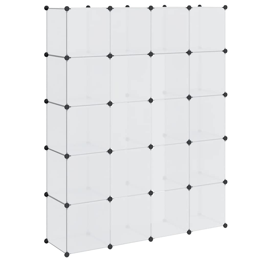 Modular wardrobe with 14 compartments, white, 37x146x180.5cm