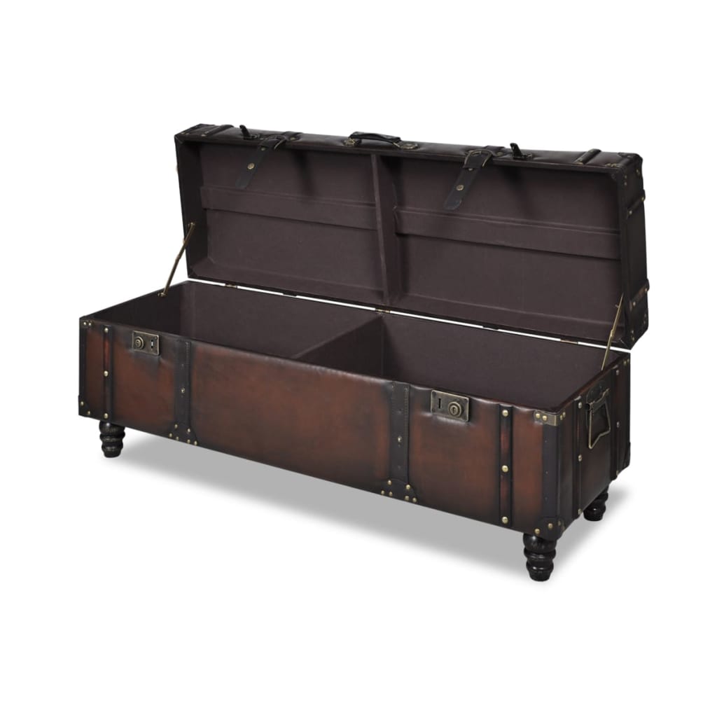 Storage bench set, brown, 3 pcs.