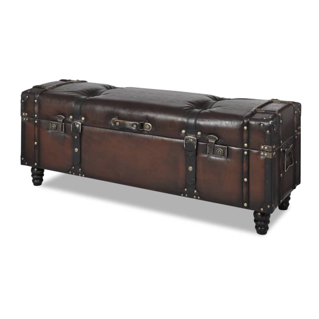 Storage bench set, brown, 3 pcs.