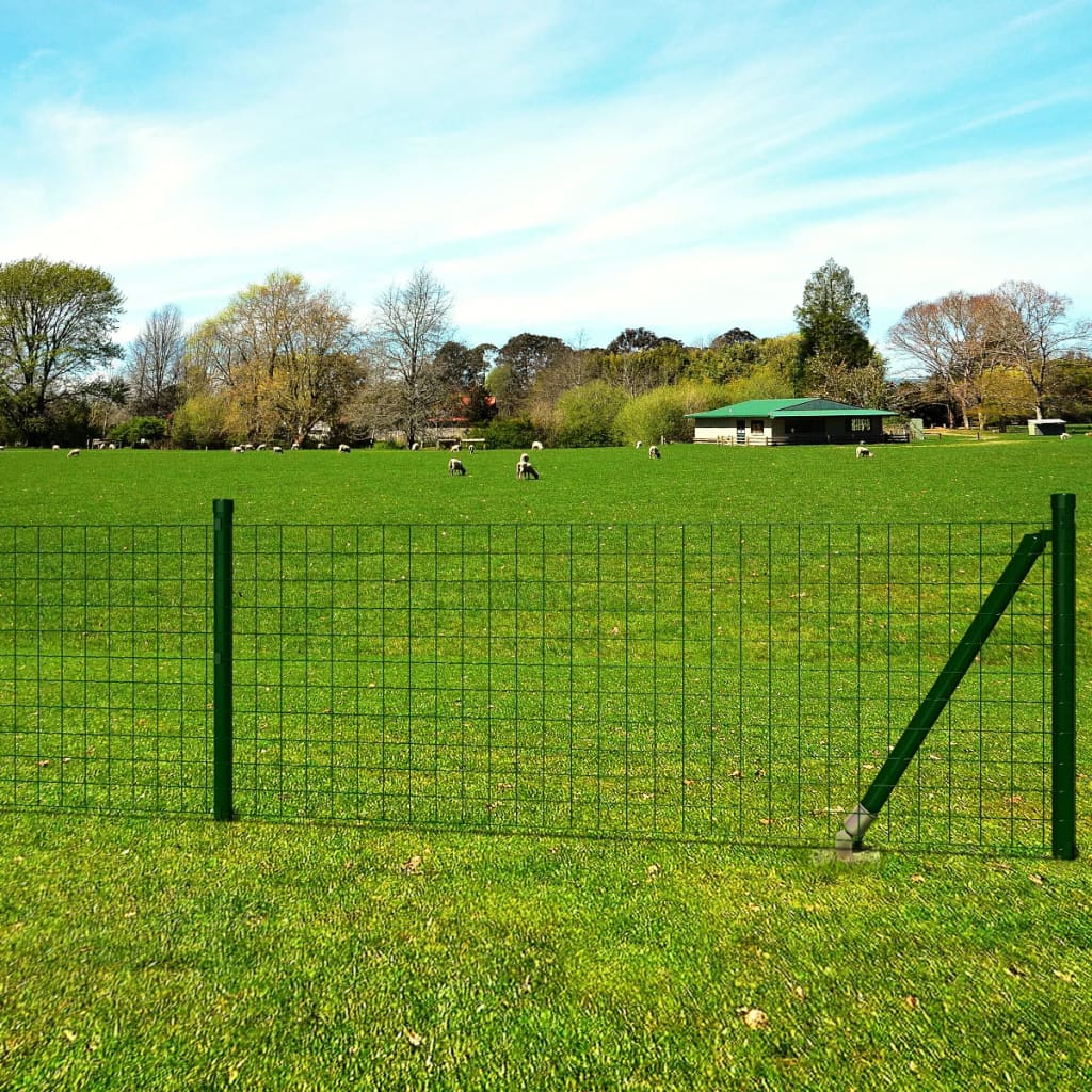 Euro fence set, green, 10x1.5m, steel