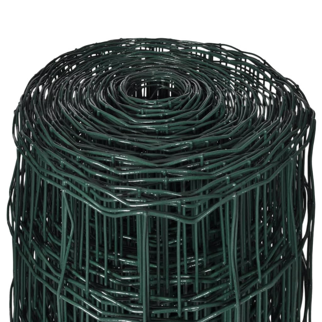 Euro tvoros komplektas, žalias, 25x1,2m, plienas
