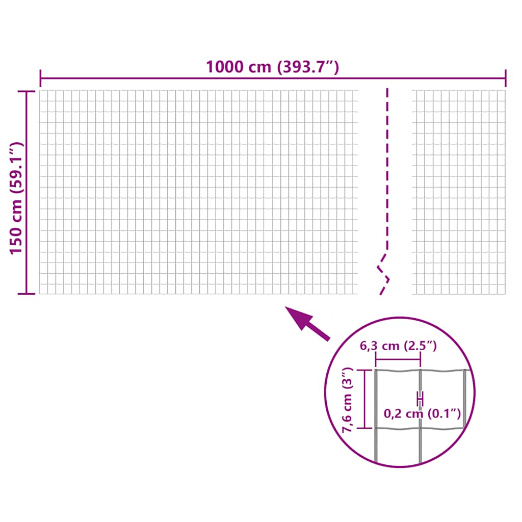 Euro tvoros komplektas, žalias, 10x1,5m, plienas