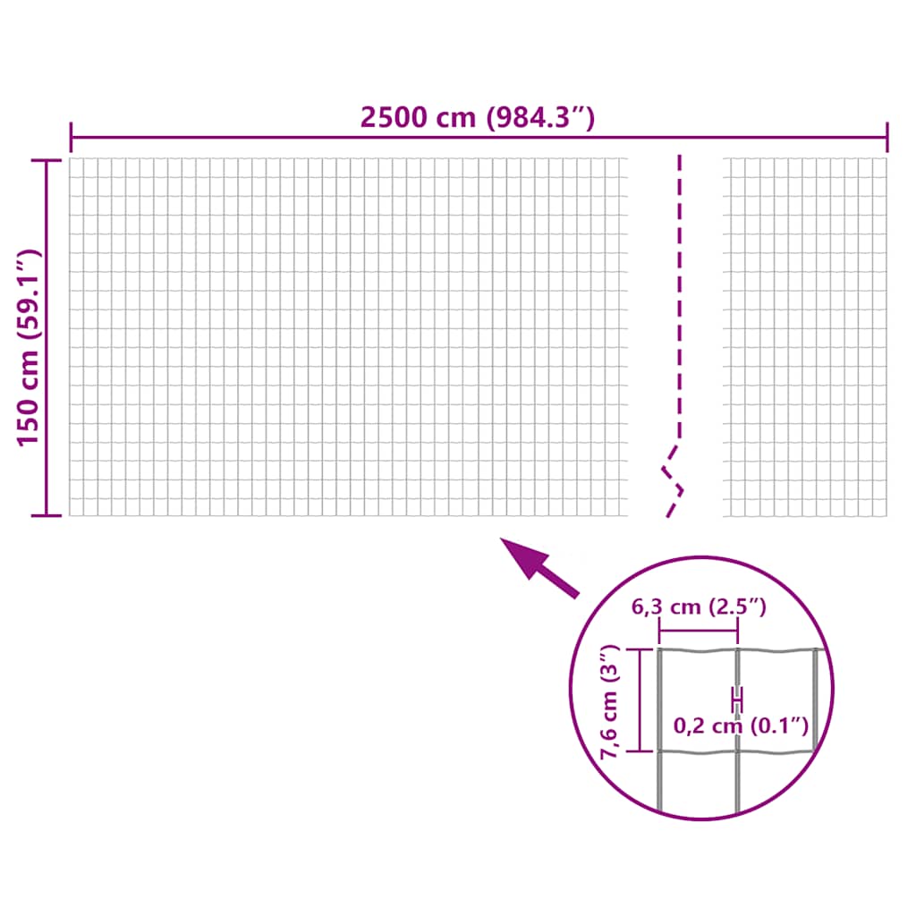 Euro tvoros komplektas, žalias, 25x1,5m, plienas