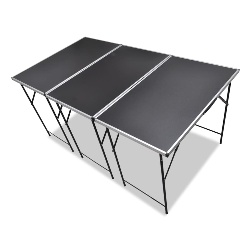 Folding tables, 3 pcs., collapsible