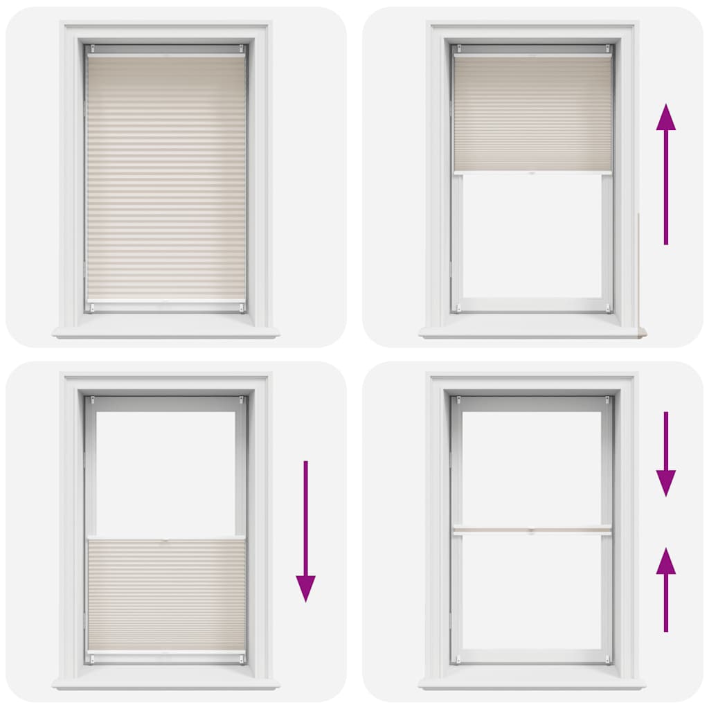 Pleated Blinds, 70 x 150 cm, Cream