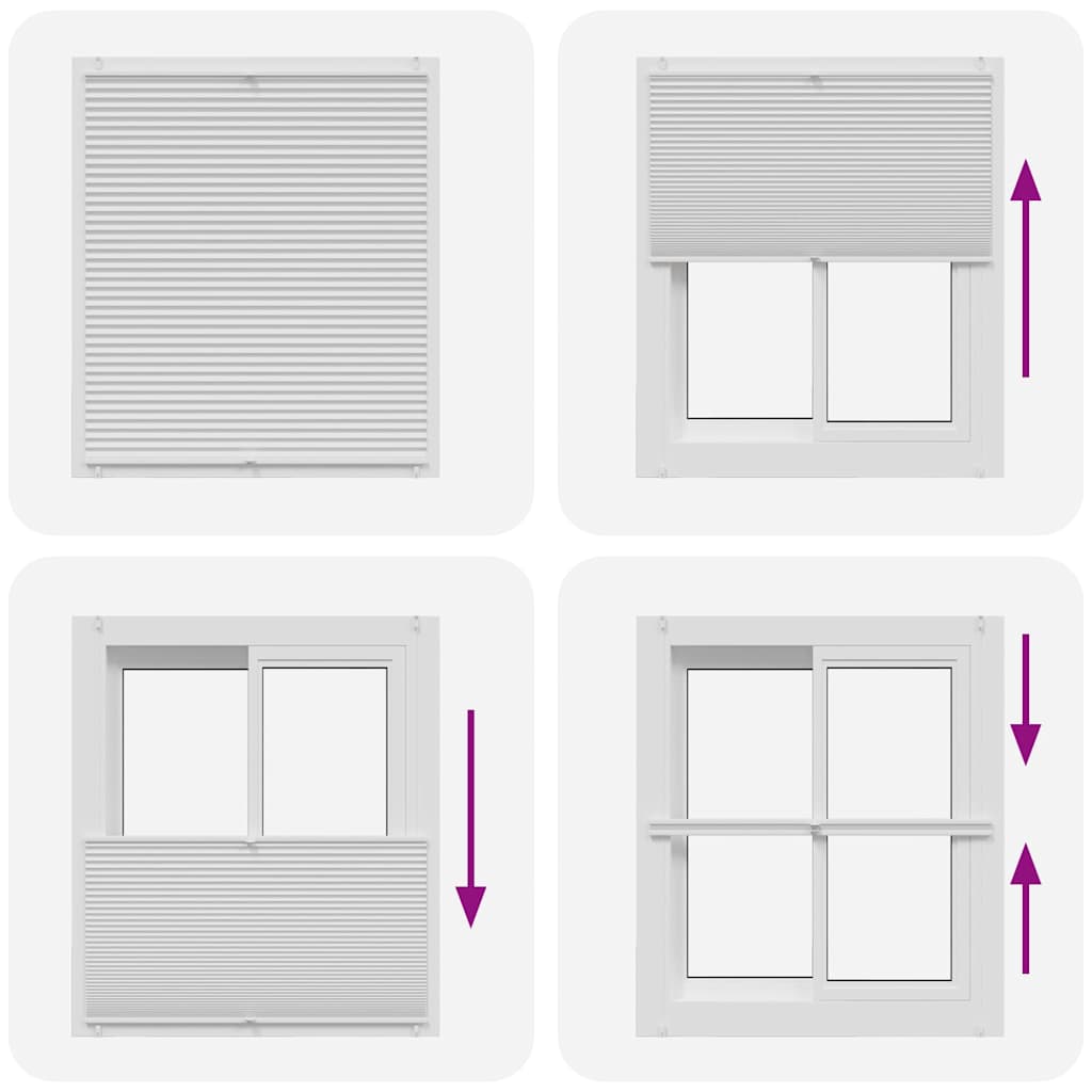 Pleated Blinds, 110 x 125 cm, White