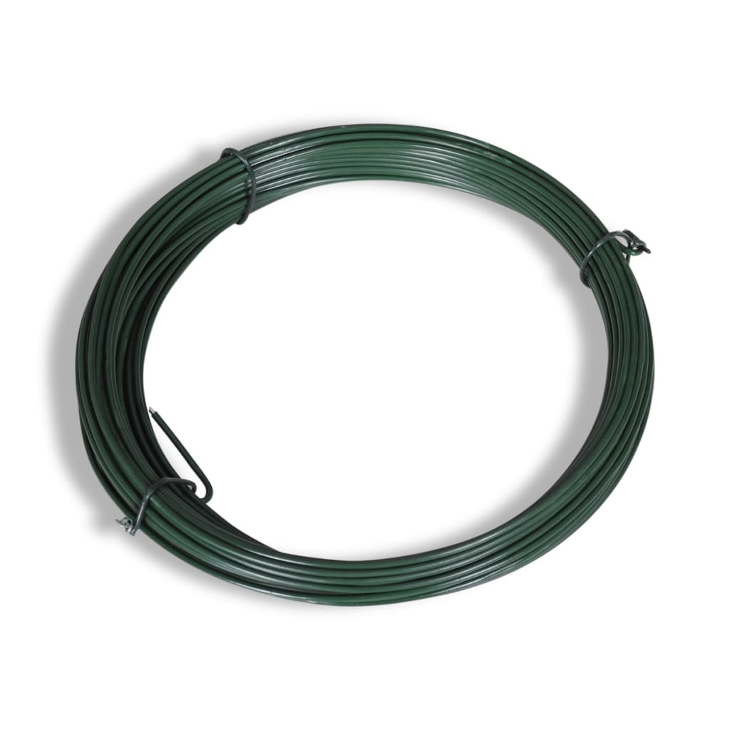 Tinklinė tvora su stulpais, žalia, 0,8x25m, plienas