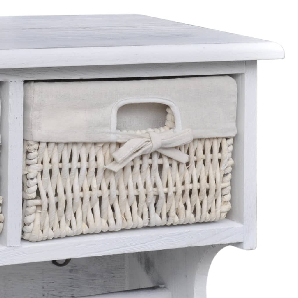 Wall shelf, white, 60x23.5x33cm, paulownia wood