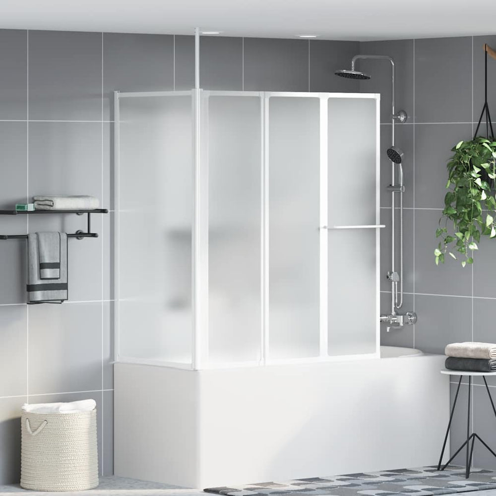 Shower/bath screen, 70x120x137cm, L-shaped, 4-panel, foldable