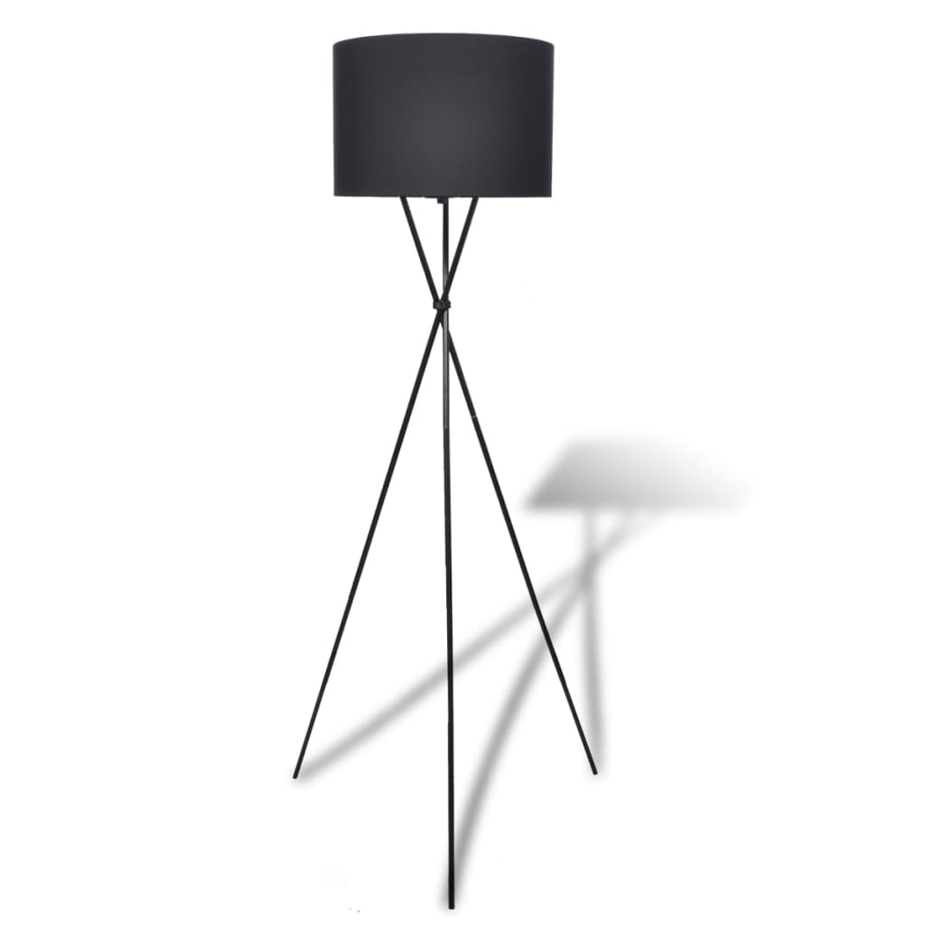 Stāvlampa ar augstu statīvu, melna
