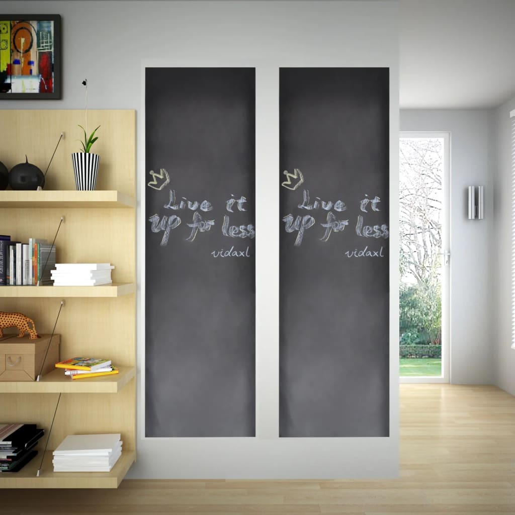 Chalkboard Wall Sticker, 2 Rolls, 0.6x3m, with Chalks