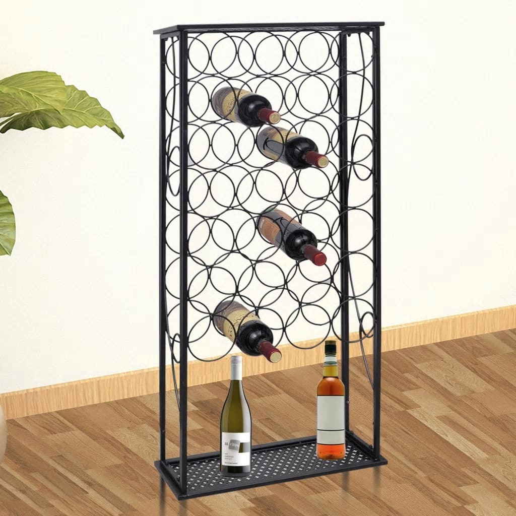 Wine rack for 28 bottles, metal