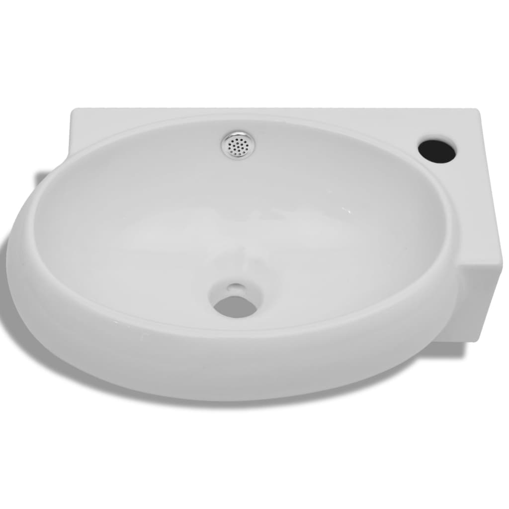 Ceramic basin, white