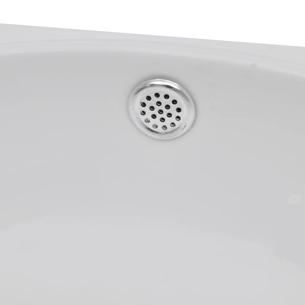 Ceramic basin, white