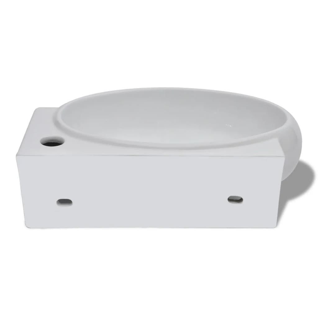 Ceramic basin, white