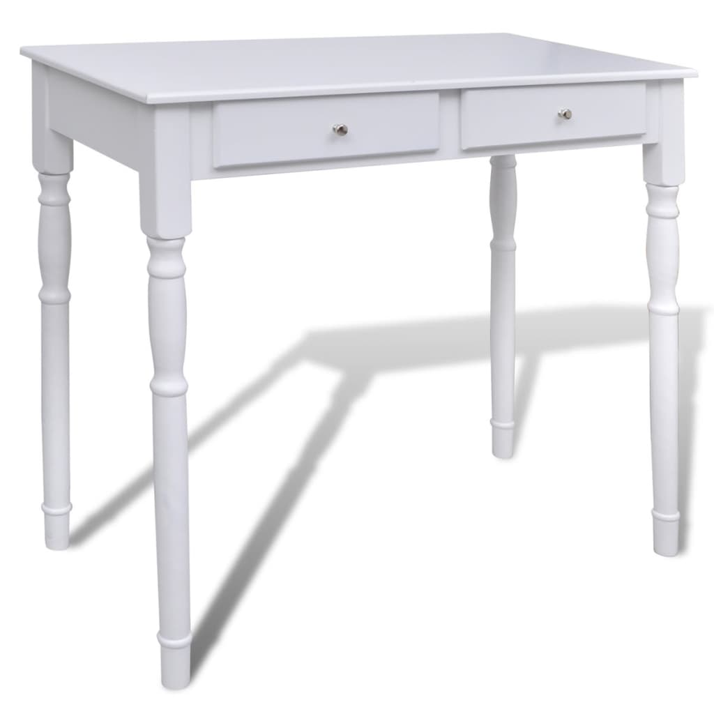 Dressing table 3-in-1, with mirror and stool, 2 drawers, white
