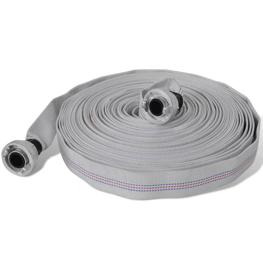 Lay-flat fire hose, 20m, with D-Storz couplings, 1 inch
